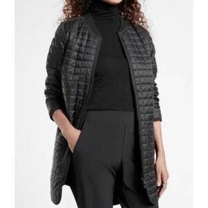 Athleta Coat Grandview PrimaLoft Shell Jacket Black Quilted Womens Size S EUC
